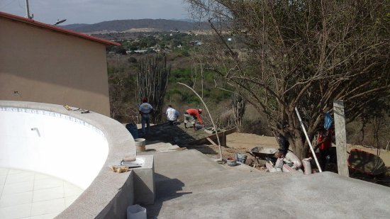 Pouring the top for the cistern